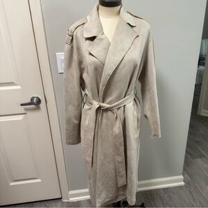NWT- Zara Beige Women's Trench Coat Large